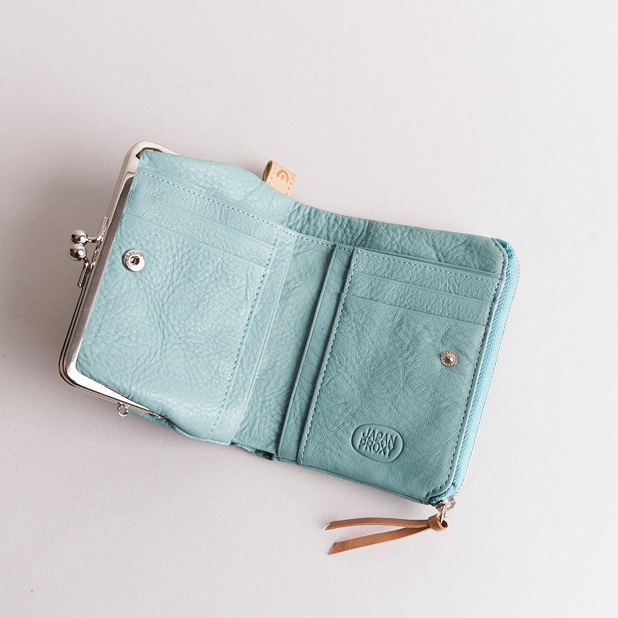 Baggy Port Aki Tri Fold Purse Blue