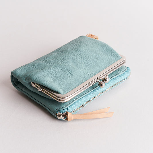 Baggy Port Aki Tri Fold Purse Blue