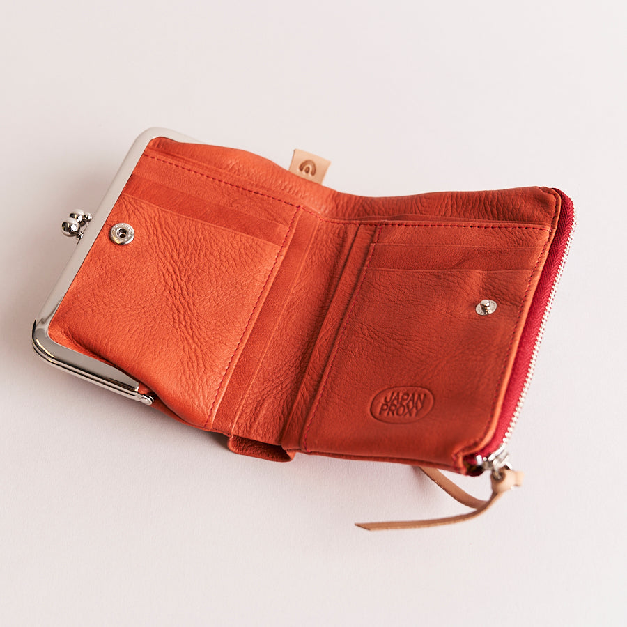Baggy Port Aki Tri Fold Purse Red