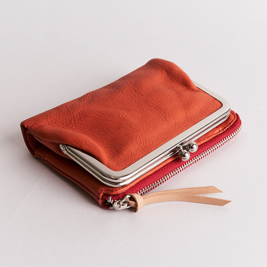 Baggy Port Aki Tri Fold Purse Red