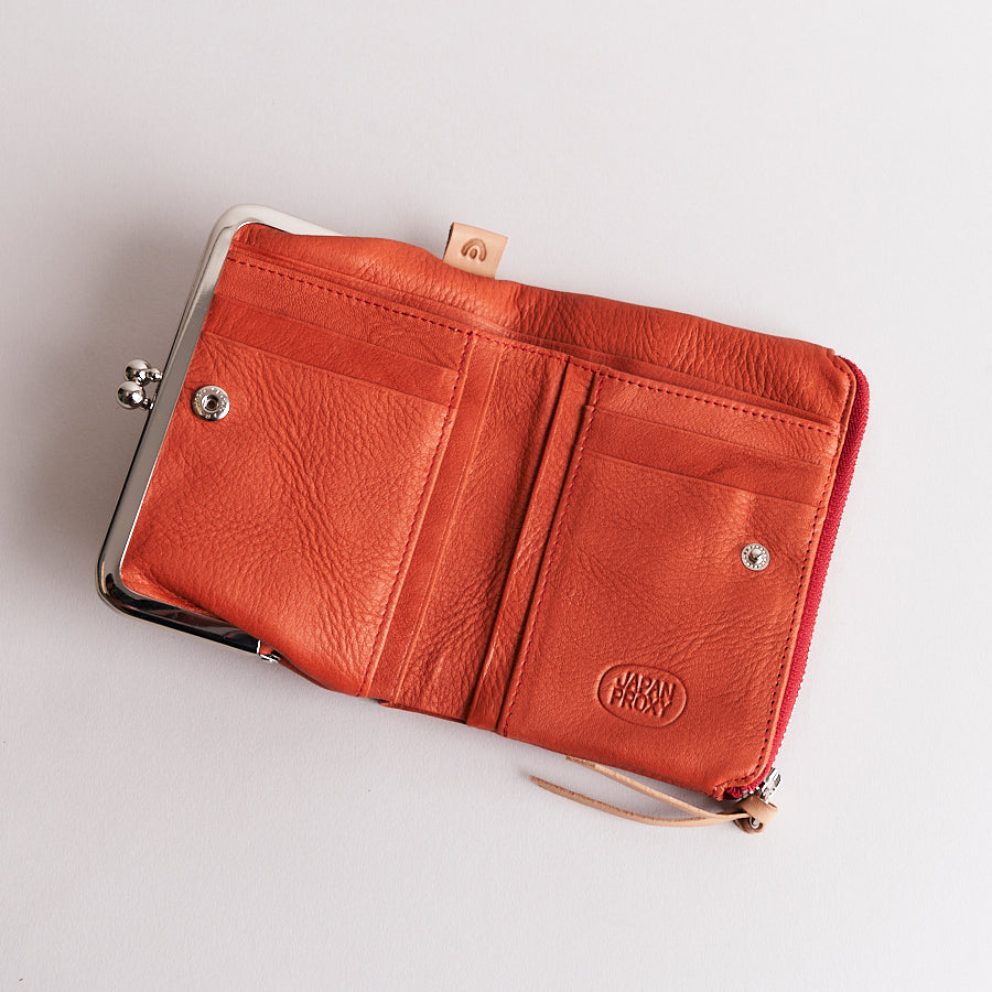 Baggy Port Aki Tri Fold Purse Red