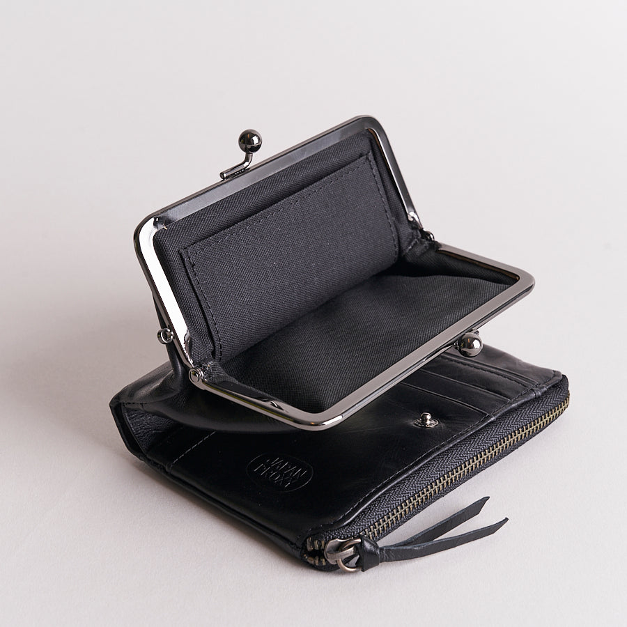 Baggy Port Mul Tri Fold Purse Black