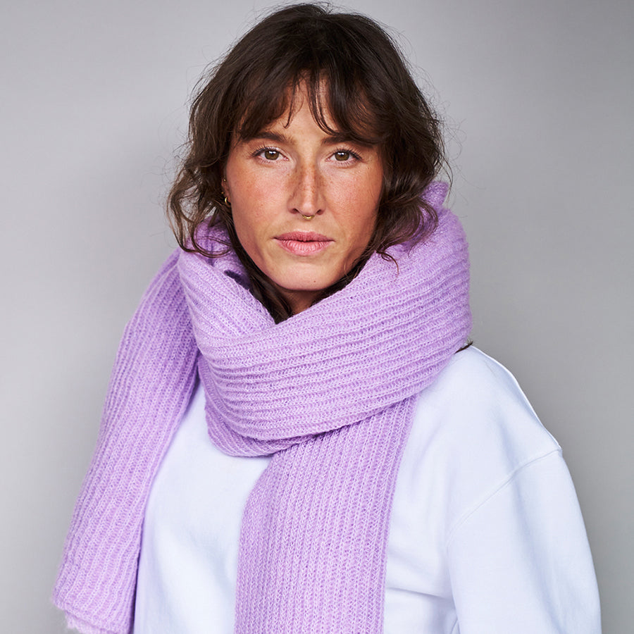 mmies Mohair Scarf Purple