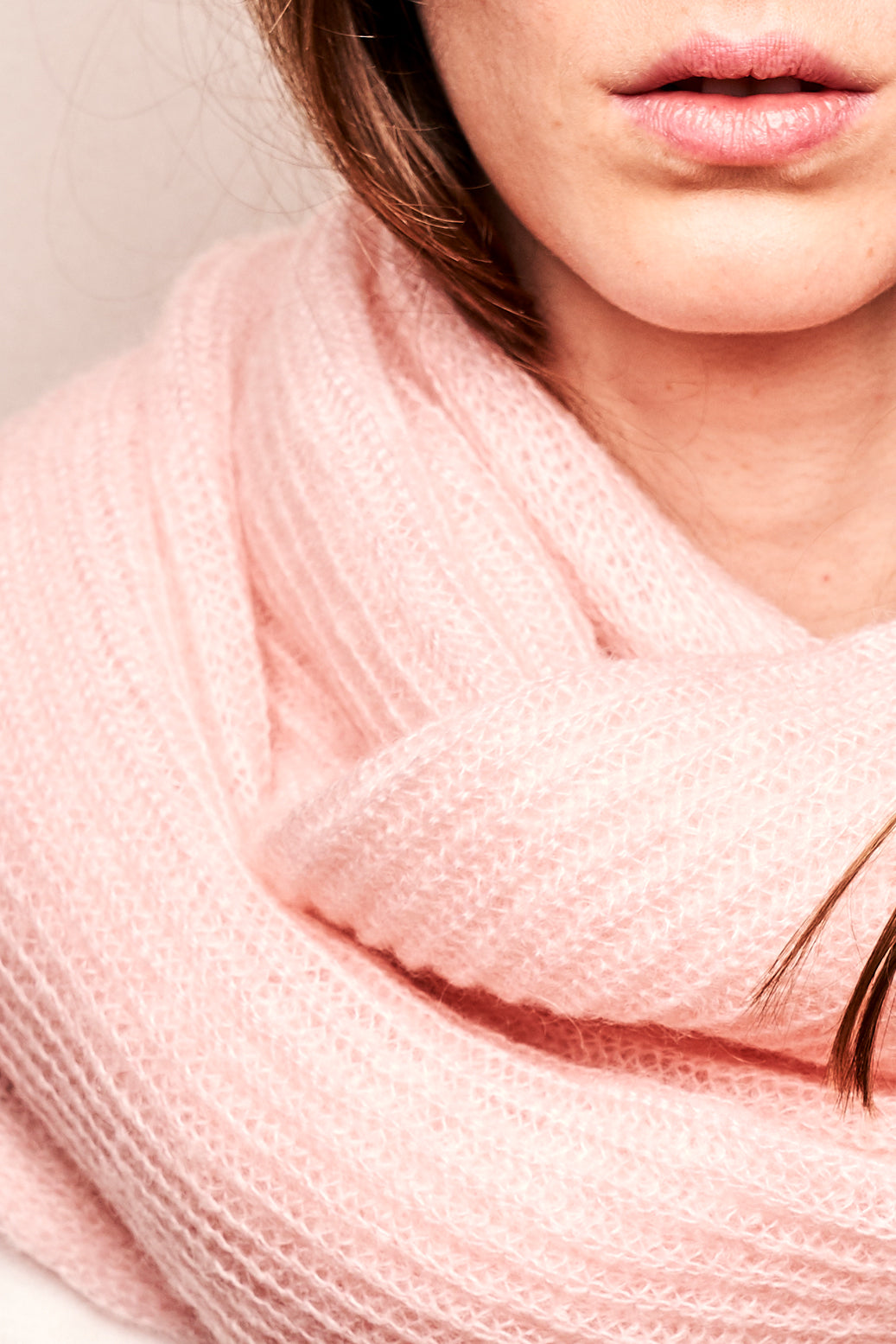 mmies Mohair Scarf Rose