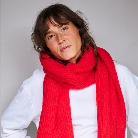 mmies Mohair Scarf Red