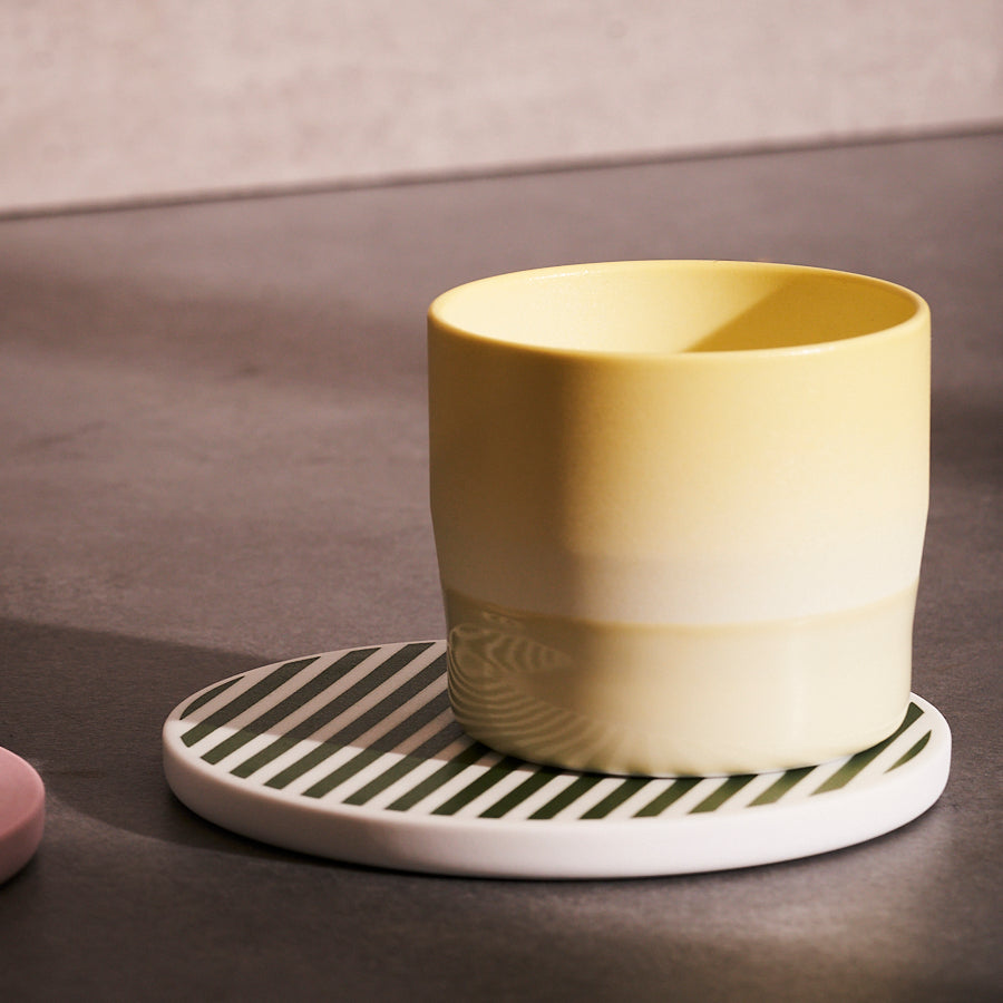 1616/ Arita porcelain coaster and espresso cup, designed by Scholten & Baijings