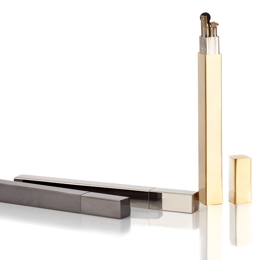 3 längliche Feuerzeuge aus Metall von der Japanischne Marke TsubotaPearl