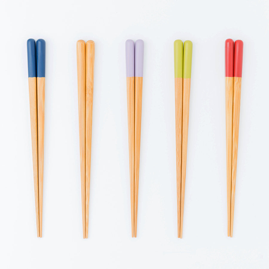 Essstäbchen in fünf Farben von Yamachiku aus Japan