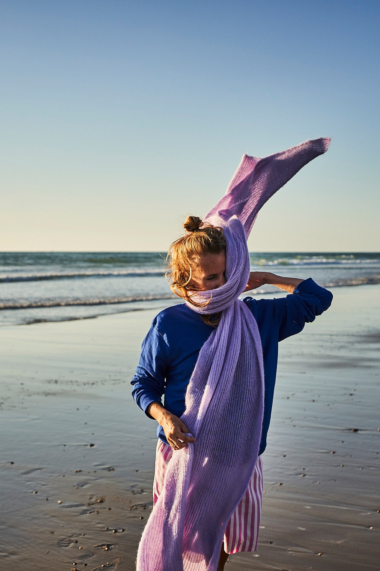 mmies Mohair Scarf Purple