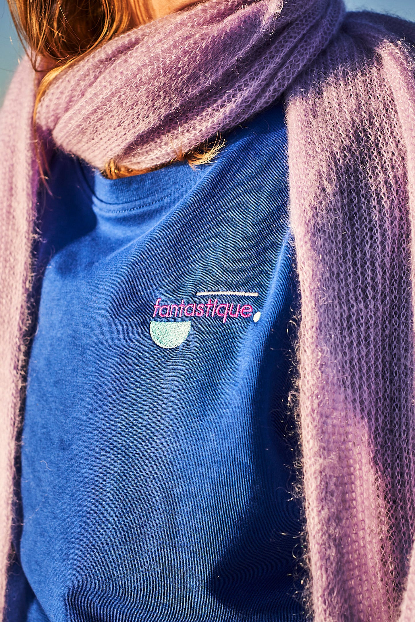 mmies Mohair Scarf Purple