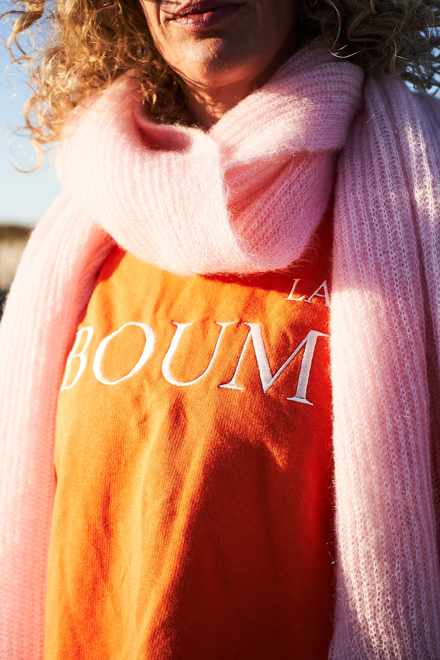 mmies Mohair Scarf Rose
