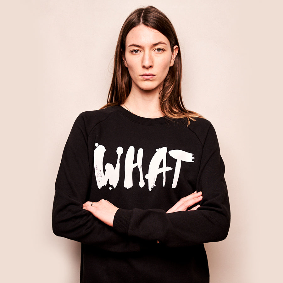 mmies Sweatshirt WHAT Black
