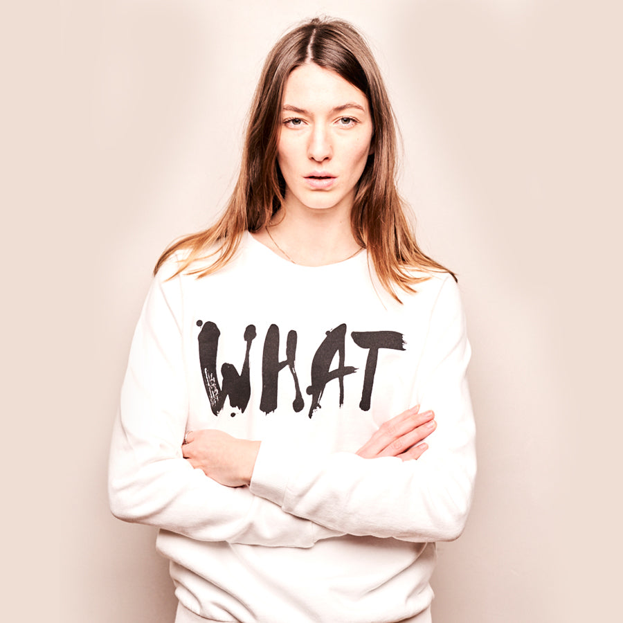 mmies Sweatshirt WHAT White