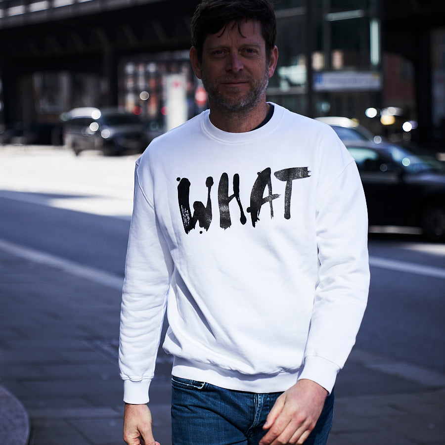 mmies Sweatshirt WHAT White