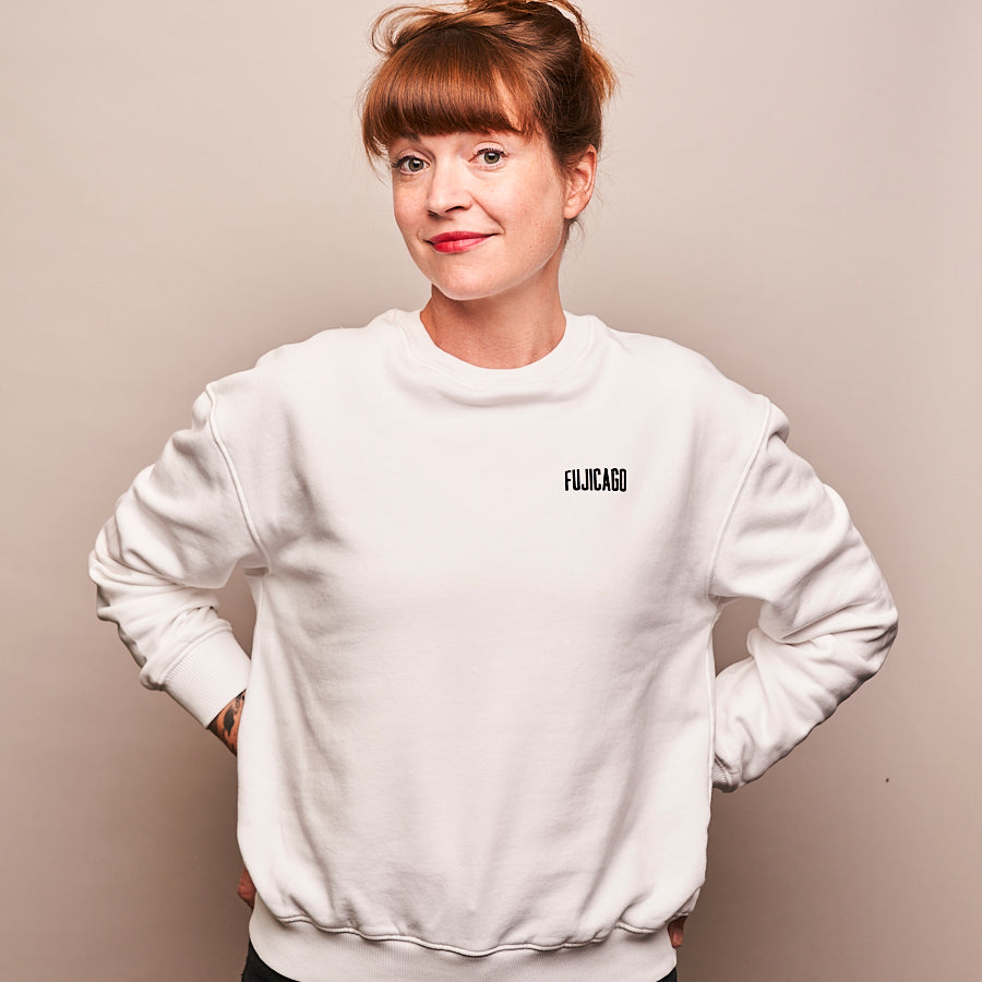 Fujicago x mmies Sweatshirt Tiger White