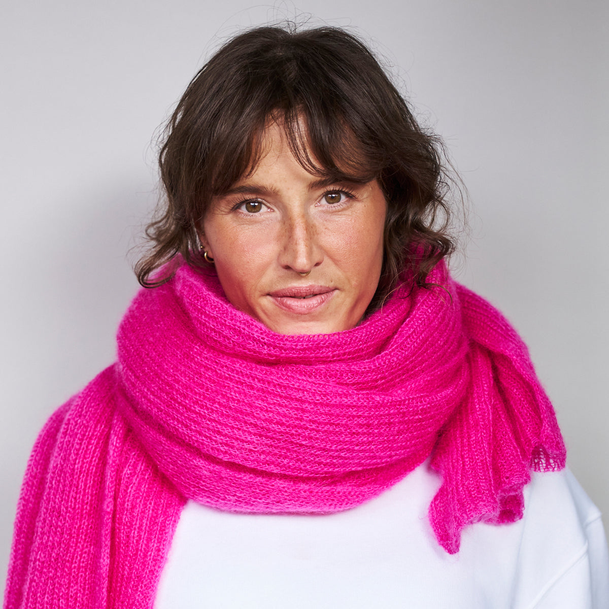 mmies Mohair Scarf Paradise Pink