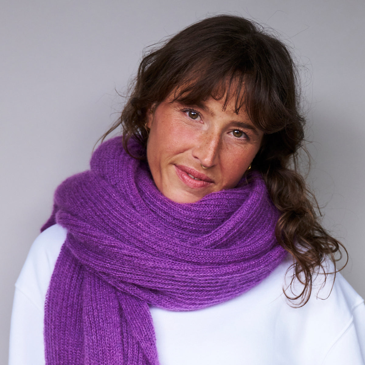 mmies Mohair Scarf Violet