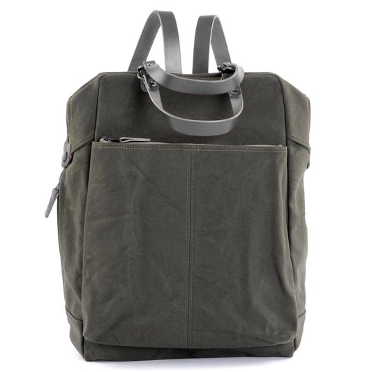Baggy Port KBS 441 Backpack Khaki Dark (black leather)