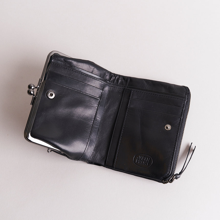 Baggy Port Aki Tri Fold Purse Black