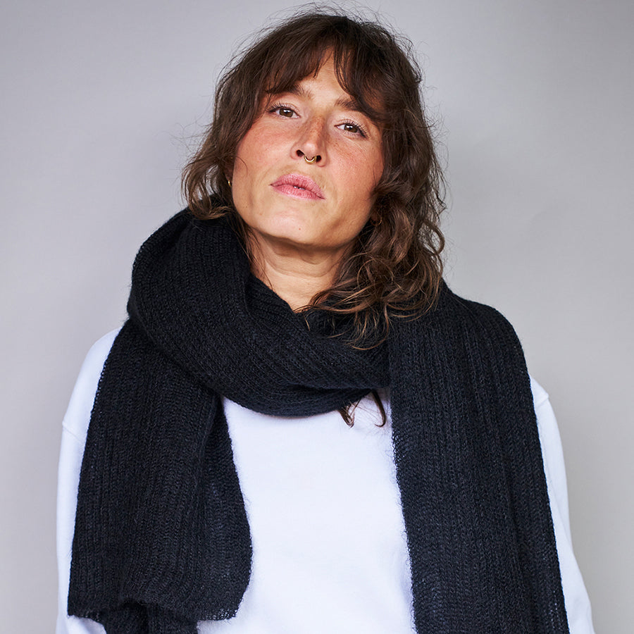 mmies Mohair Scarf Black