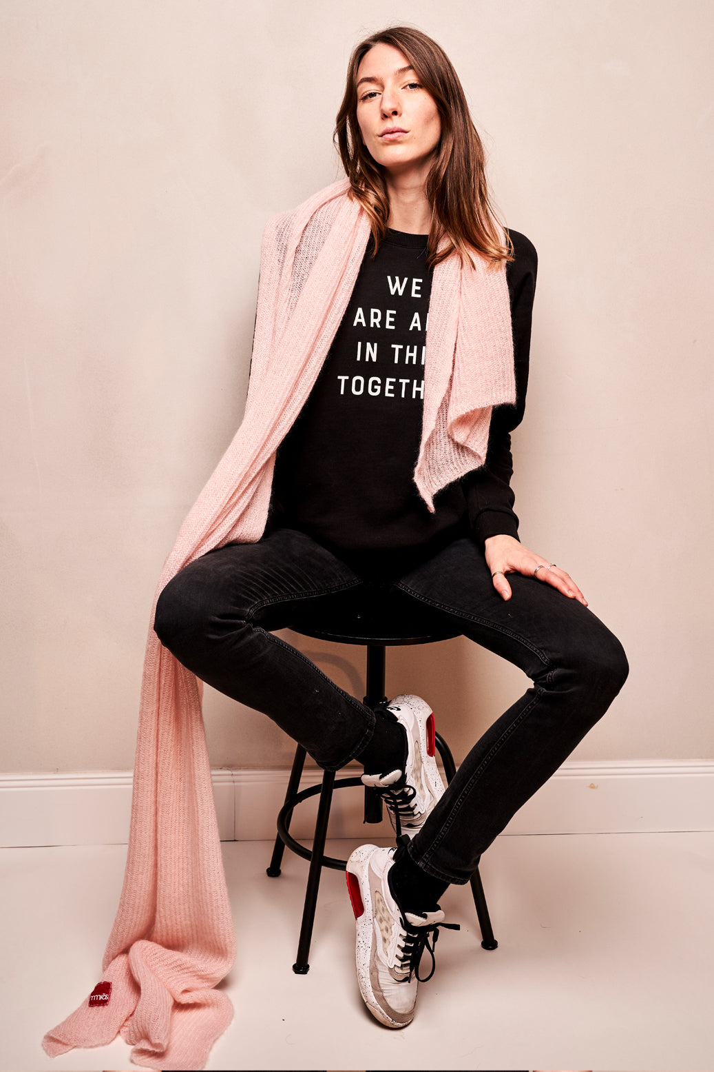 mmies Mohair Scarf Rose