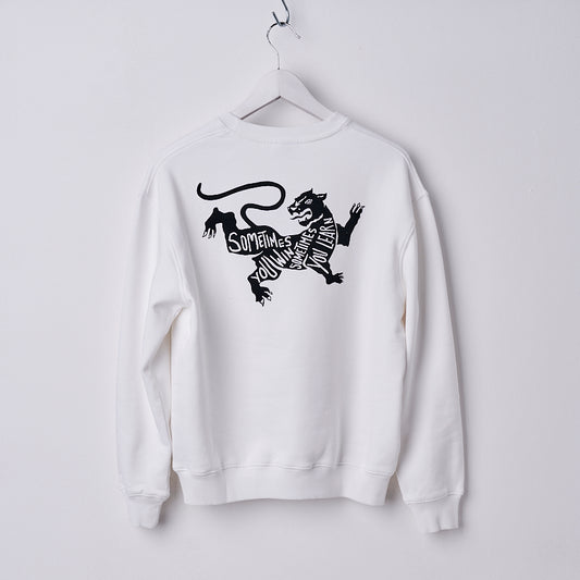 Fujicago x mmies Sweatshirt Tiger White