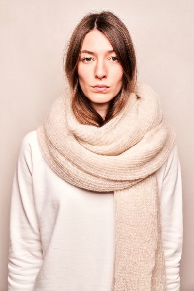 mmies Mohair Schal - Cream